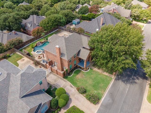 9120 Nob Hill Dr, North Richland Hills, TX 76182 - aerial view of residential area with a pool area