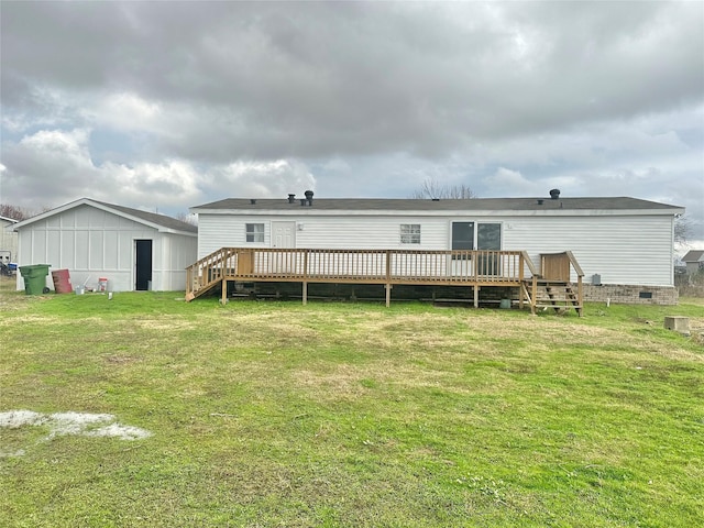 6818 Spring Shower Ct, Krum, TX 76249 - back of property featuring a lawn and a deck
