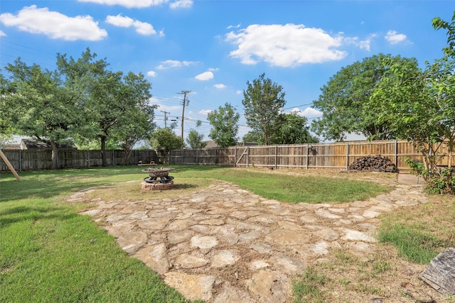 201 Randy Dr, Woodway, TX 76712 - view of yard featuring an outdoor fire pit