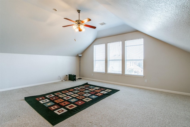 6004 Grand Meadow Ln, Flower Mound, TX 75028 - bonus room with carpet floors, ceiling fan, vaulted ceiling, and baseboards