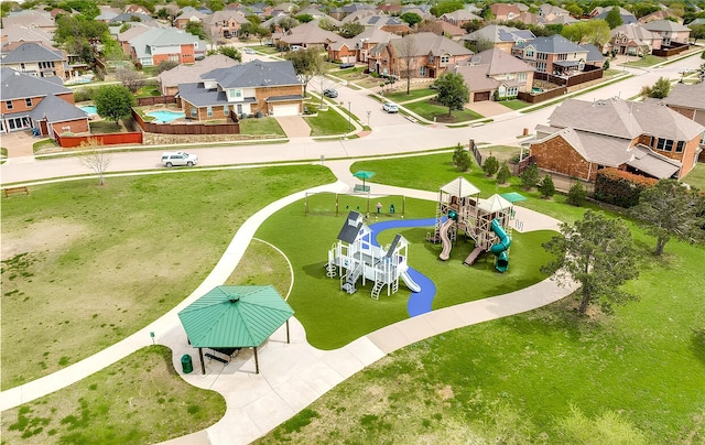 6004 Grand Meadow Ln, Flower Mound, TX 75028 - aerial view of residential area with a park