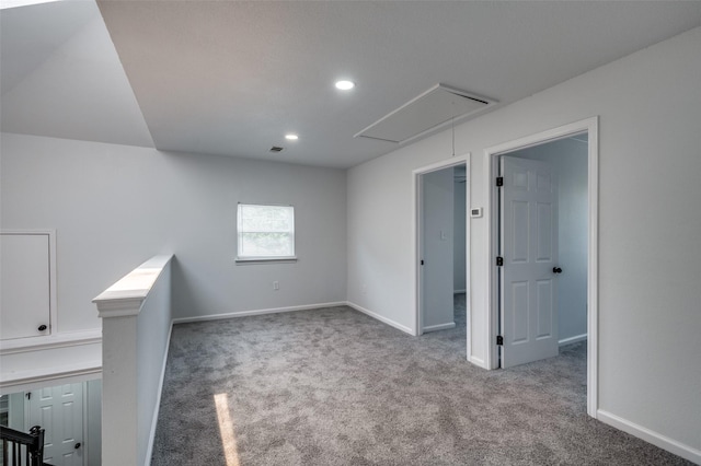 7708 Partridge Dr, Watauga, TX 76148 - carpeted empty room featuring attic access, recessed lighting, and baseboards