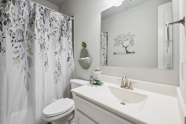 16001 Gladewater Ter, Prosper, TX 75078 - full bath with toilet, vanity, and a shower with curtain