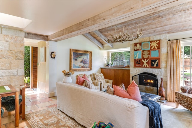 4407 Ridge Rd, Dallas, TX 75229 - living room with a fireplace and plenty of natural light