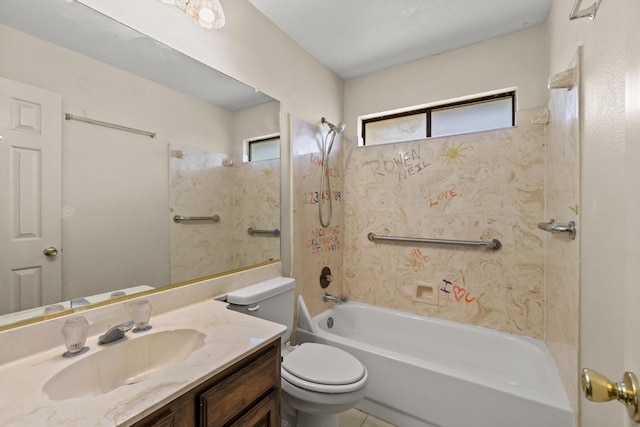 4006 Fletcher Dr, Garland, TX 75044 - full bath featuring toilet, vanity, and shower / tub combination