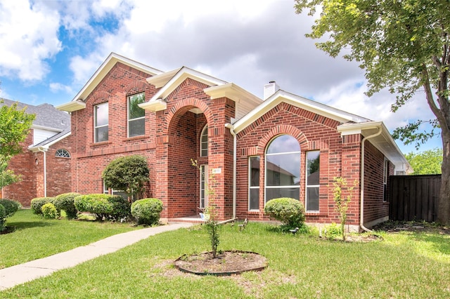 811 Chittamwood Ln, Allen, TX 75002 - traditional-style home featuring brick siding and a chimney