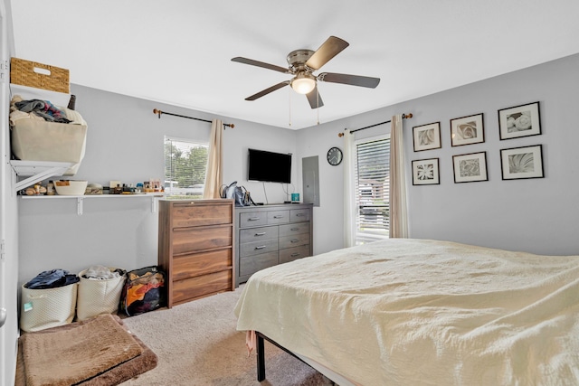 5340 Bourquin St, Dallas, TX 75210 - bedroom featuring carpet and ceiling fan