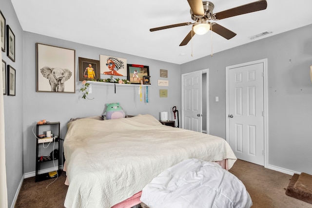 5340 Bourquin St, Dallas, TX 75210 - bedroom featuring carpet flooring, baseboards, and ceiling fan