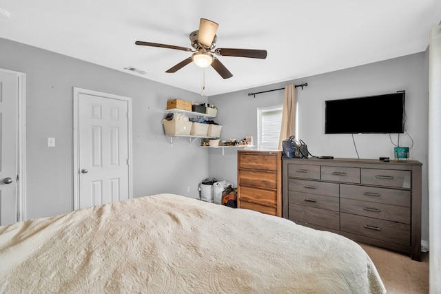 5340 Bourquin St, Dallas, TX 75210 - carpeted bedroom with ceiling fan