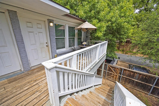 4742 Victor St, Dallas, TX 75246 - view of wooden deck