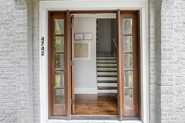 4742 Victor St, Dallas, TX 75246 - doorway to property with brick siding