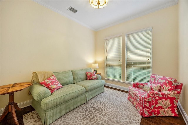 123 Deverson Dr, Rockwall, TX 75087 - living room with ornamental molding, baseboards, and wood finished floors