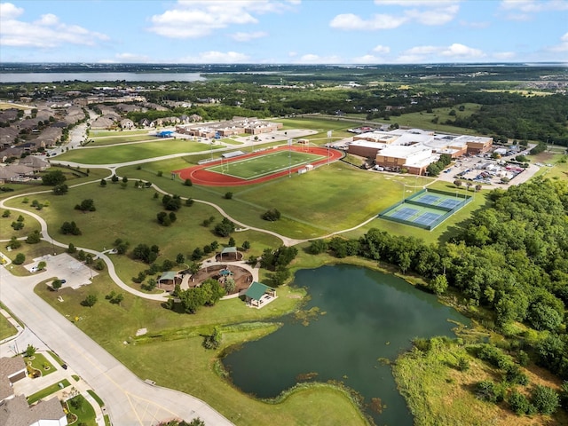 123 Deverson Dr, Rockwall, TX 75087 - aerial view of property and surrounding area with a large body of water