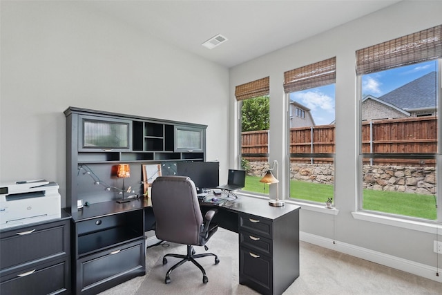 7817 Fossil Creek Trl, Mckinney, TX 75071 - office area featuring light colored carpet and baseboards