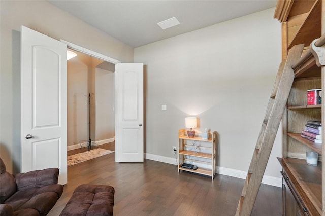 7817 Fossil Creek Trl, Mckinney, TX 75071 - sitting room with dark wood-type flooring and baseboards