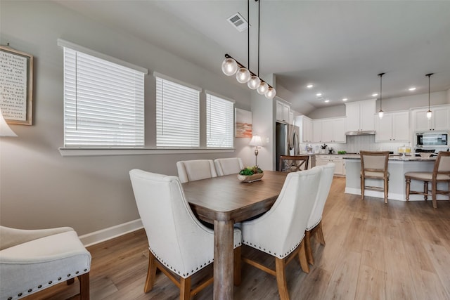 2208 Clancy Dr, Northlake, TX 76247 - dining room featuring light wood-type flooring, baseboards, and recessed lighting
