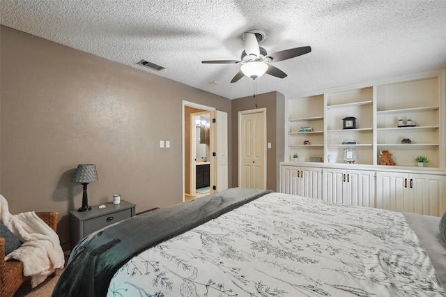 4109 Three Oaks Dr, Arlington, TX 76016 - bedroom featuring a textured ceiling and ceiling fan