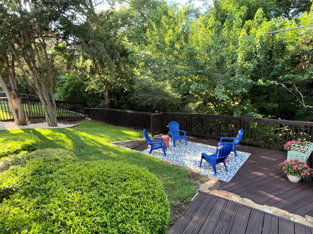 4109 Three Oaks Dr, Arlington, TX 76016 - view of yard featuring a wooden deck