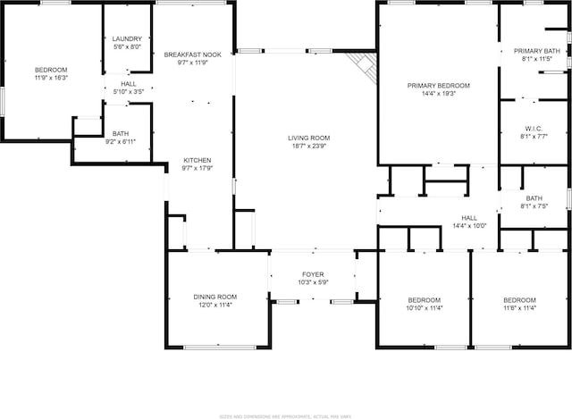 4109 Three Oaks Dr, Arlington, TX 76016 - property floor plan