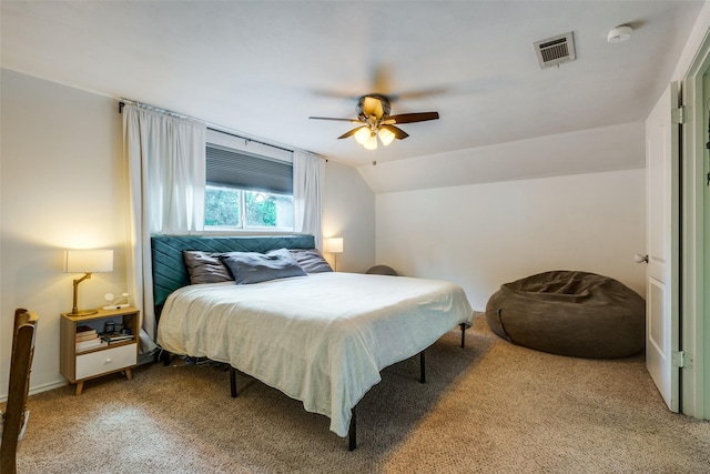 3964 Lost Creek Dr, Dallas, TX 75224 - bedroom featuring carpet flooring, a ceiling fan, and lofted ceiling