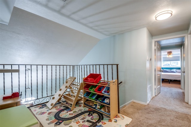 3964 Lost Creek Dr, Dallas, TX 75224 - corridor featuring carpet flooring, an upstairs landing, and lofted ceiling