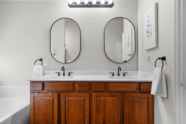 14137 Playa Trl, Fort Worth, TX 76052 - full bathroom with double vanity and a bath