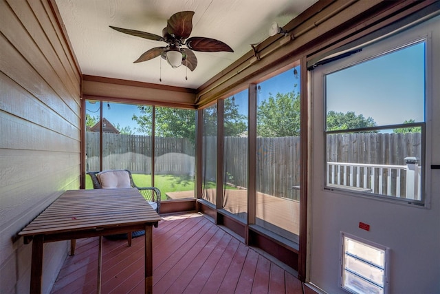 14137 Playa Trl, Fort Worth, TX 76052 - sunroom with ceiling fan