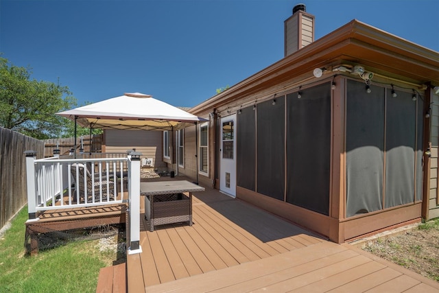 14137 Playa Trl, Fort Worth, TX 76052 - deck with a gazebo and a sunroom
