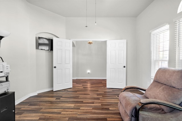 14137 Playa Trl, Fort Worth, TX 76052 - sitting room featuring dark wood-type flooring and baseboards