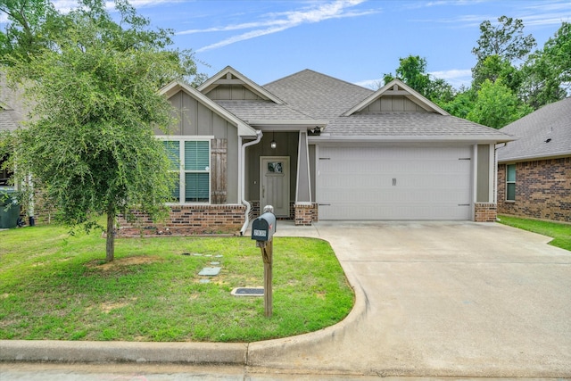 2939 Meadow Brook Trl, Tyler, TX 75701 - view of front of house featuring brick siding, board and batten siding, a garage, concrete driveway, and a shingled roof