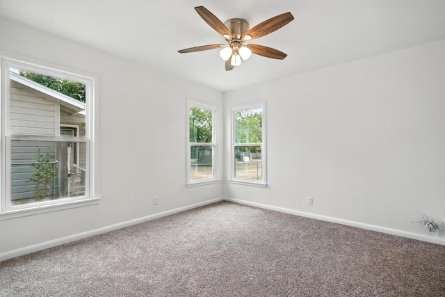 1942 Woodard St, Abilene, TX 79605 - carpeted empty room with baseboards and a ceiling fan