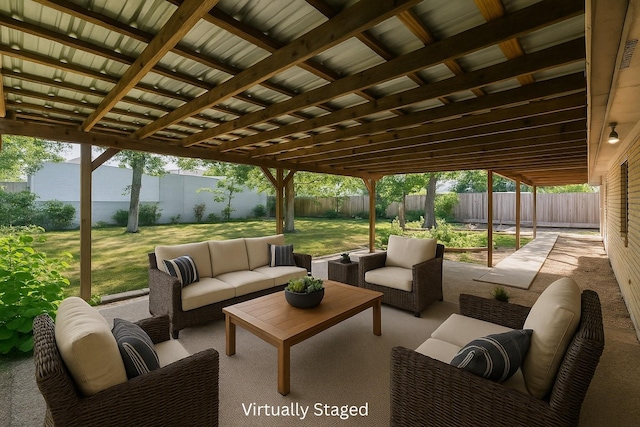 1604 Oak Hollow Dr, Woodway, TX 76712 - view of patio / terrace featuring an outdoor living space