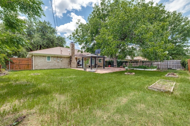 2505 Blue Quail Dr, Arlington, TX 76017 - view of yard with a patio area, a garden, and a gazebo