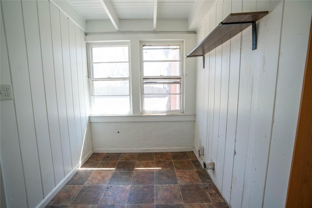 2206 Culbertson, Paris, TX 75460 - unfurnished sunroom with plenty of natural light and beam ceiling