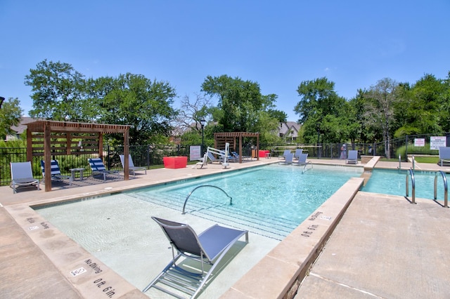3609 Honey Suckle Ln, Little Elm, TX 75068 - community pool with a pergola and a patio area