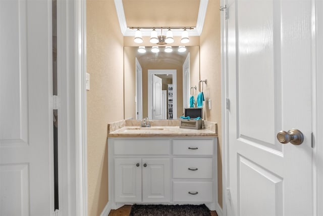 1300 Enchanted Rock Cir, Waco, TX 76712 - bathroom featuring vanity and a textured wall