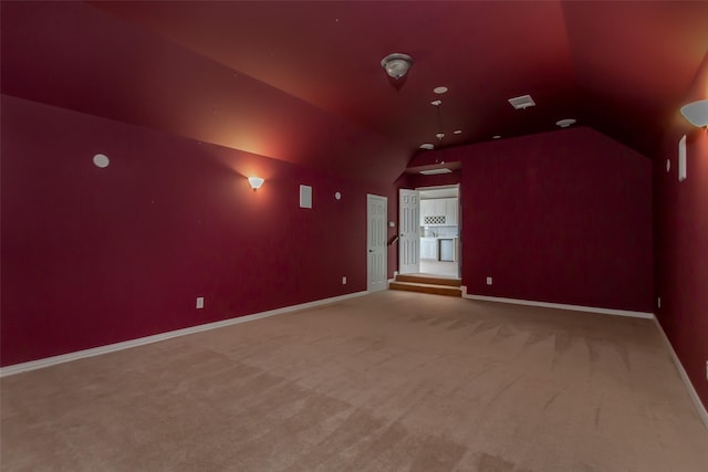3700 Wagon Wheel Ct, Richardson, TX 75082 - additional living space featuring lofted ceiling and carpet floors
