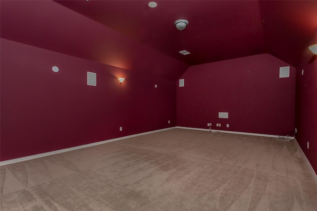3700 Wagon Wheel Ct, Richardson, TX 75082 - carpeted cinema featuring vaulted ceiling