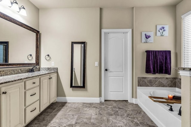 4323 Cherry Ln, Melissa, TX 75454 - full bath featuring vanity, a bath, and baseboards