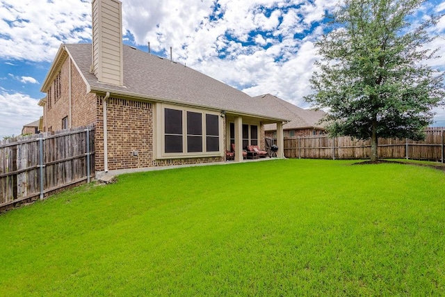 4323 Cherry Ln, Melissa, TX 75454 - back of property with a chimney and brick siding