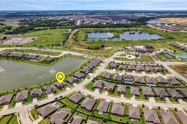 2709 Madera Canyon Rd, Aubrey, TX 76227 - aerial view of residential area featuring a nearby body of water