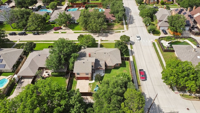 3100 Jomar Dr, Plano, TX 75075 - aerial perspective of suburban area featuring a pool area