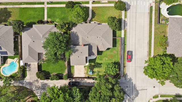 3100 Jomar Dr, Plano, TX 75075 - aerial view of residential area featuring a pool area