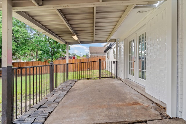 3412 Regal, Mesquite, TX 75149 - view of patio featuring french doors