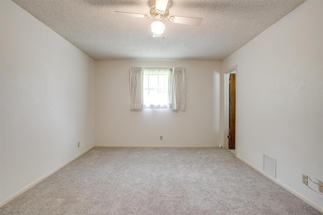 6417 Winifred Dr, Fort Worth, TX 76133 - empty room with a textured ceiling, carpet, and a ceiling fan