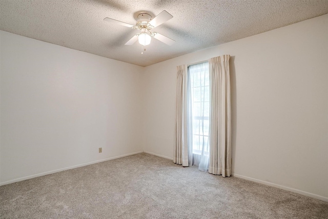 6417 Winifred Dr, Fort Worth, TX 76133 - spare room featuring light carpet, a ceiling fan, and a textured ceiling