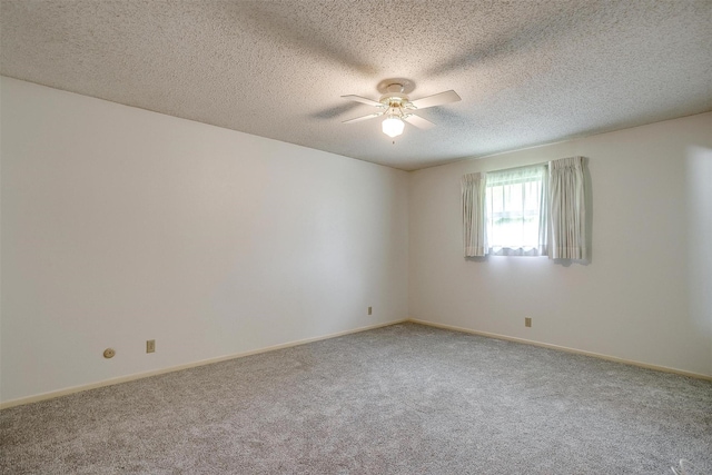 6417 Winifred Dr, Fort Worth, TX 76133 - unfurnished room featuring ceiling fan, carpet flooring, and a textured ceiling