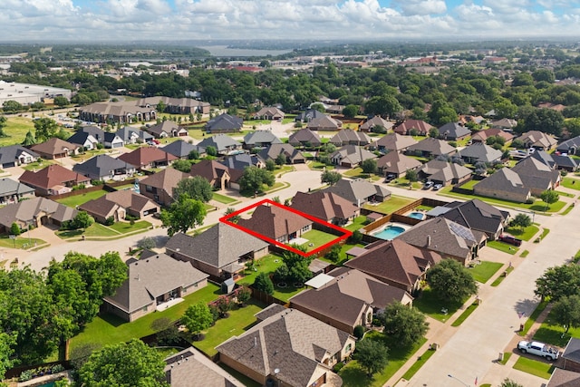 906 Joshua Ct, Granbury, TX 76048 - aerial view of residential area with property boundaries highlighted