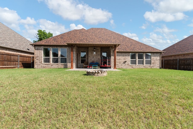 906 Joshua Ct, Granbury, TX 76048 - rear view of property with brick siding, a patio area, and roof with shingles