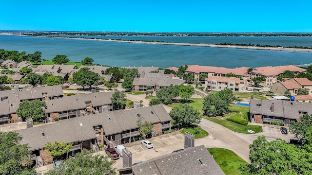 1006 Signal Ridge Pl, Rockwall, TX 75032 - aerial perspective of suburban area with a large body of water and a notable bridge